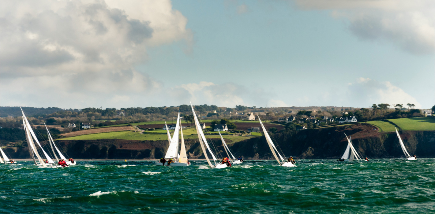 Multiple sailing boats in the water