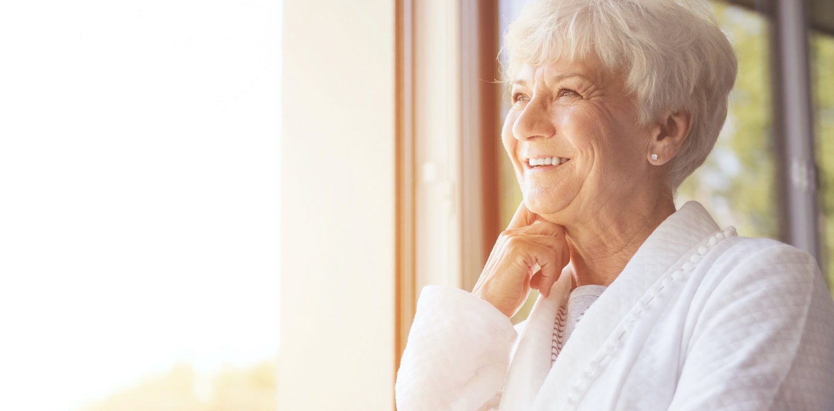 Elderly woman smiling