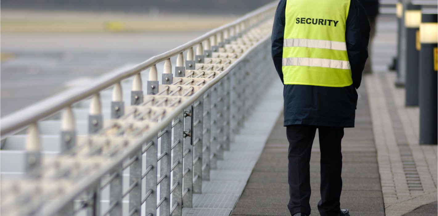 Sequrity's men wearing the reflective vest